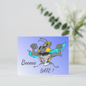 Jolie Bumble Bee Cust. Carte postale Texte 'Soyez (Debout devant)