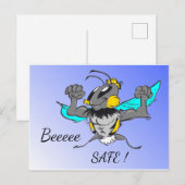 Jolie Bumble Bee Cust. Carte postale Texte 'Soyez (Devant / Derrière)