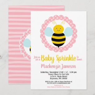 Jolie Bumble Bee Girls Baby Sprinkle Invitation
