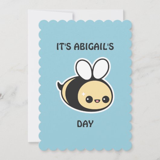 Jolie Bumble Bee Invitations de fête d'anniversair (Devant)