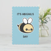 Jolie Bumble Bee Invitations de fête d'anniversair (Debout devant)