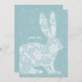 Jolie Bunny Fête de Pâques Invitation (Devant / Derrière)