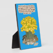 Jolie Cactus Écriture Fleur Plaque Romans 15:13 (Côté)