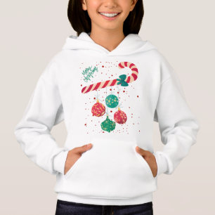 Jolie Canne en Bonbon et Décorations de Noël.