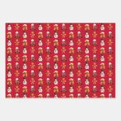 Jolie caricature Envelopper Papier Plat Feuille Se (Devant 3)