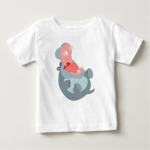 Jolie Caricature Hippo Baby T-Shirt