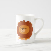 Jolie caricature Lion Bone China Mug (Droite)