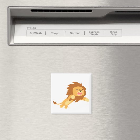 Jolie caricature Lion Magnet (In Situ (Lave-vaisselle))