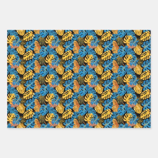 Jolie carrelée motif de feuille tropicale (Devant 2)