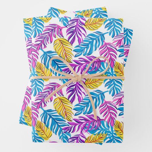 Jolie carrelée motif de feuille tropicale (En situation)