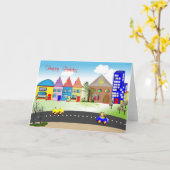 Jolie carte Anniversaire de enfant de la petite vi (Fleur jaune)