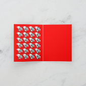 Jolie carte cadeau d'art vache rouge mignonne vier (Intérieur)