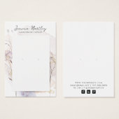 Jolie carte d'affichage pour bijoux floraux (Devant & derrière)