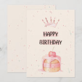 Jolie carte d'anniversaire (Devant / Derrière)