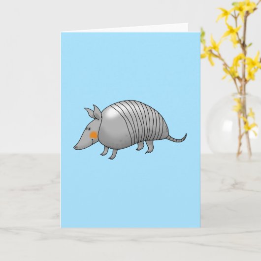 jolie carte d'anniversaire armadillo (Fleur jaune)
