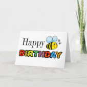 jolie carte d'anniversaire au miel (Devant)