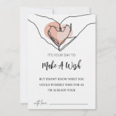 Jolie carte d'anniversaire avec un vœu à faire en  (Devant)