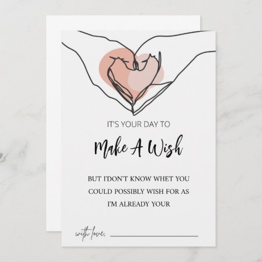 Jolie carte d'anniversaire avec un vœu à faire en  (Devant / Derrière)