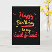 Jolie Carte d'anniversaire Best Friend (Fleur jaune)