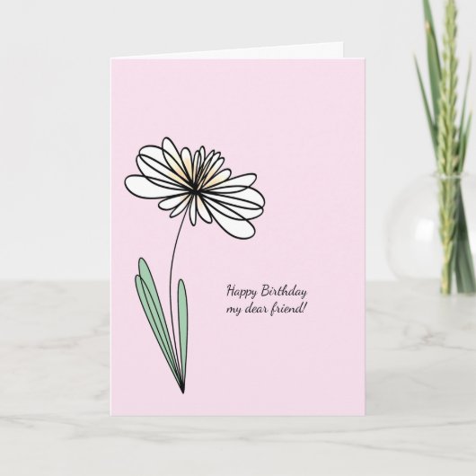 Jolie carte d'anniversaire d'ami (Devant)