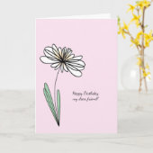 Jolie carte d'anniversaire d'ami (Fleur jaune)