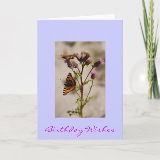 Jolie carte d'anniversaire de papillon (Devant)