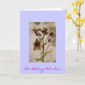 Jolie carte d'anniversaire de papillon (Fleur jaune)