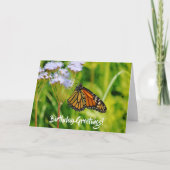 Jolie carte d'anniversaire de papillon Monarque (Devant)