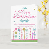 Jolie carte d'anniversaire de petite-fille avec le (Fleur jaune)