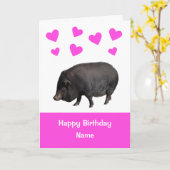 Jolie carte d'anniversaire de Pig Bellied Pot (Fleur jaune)