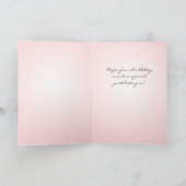 Jolie carte d'anniversaire femme rose (Intérieur)