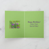 Jolie carte d'anniversaire Fleur sauvage pour la n (Intérieur)