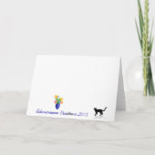 Jolie carte d'anniversaire fleurie (Dos)