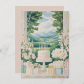 Jolie carte d'anniversaire florale (Devant / Derrière)