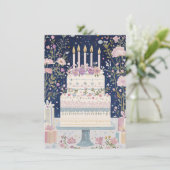 Jolie carte d'anniversaire florale (Debout devant)