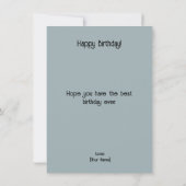 Jolie carte d'anniversaire florale (Dos)