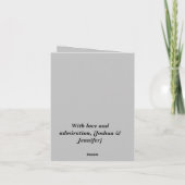 Jolie carte d'anniversaire grise&noire pour papa (Dos)