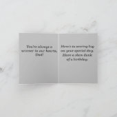 Jolie carte d'anniversaire grise&noire pour papa (Intérieur)