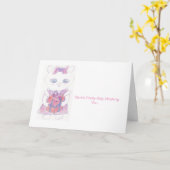 Jolie carte d'anniversaire Kitty (Fleur jaune)