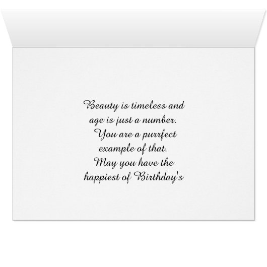 Jolie carte d'anniversaire Kitty/plus ancienne gén (Intérieur Horizontal (Bas))