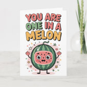 Jolie Carte d'anniversaire One in a Melon (Devant)