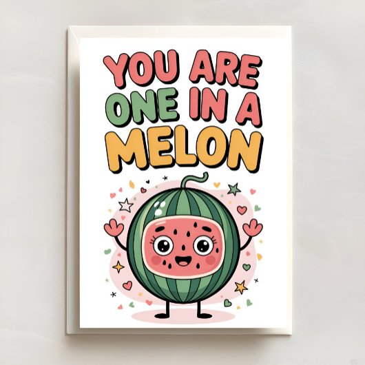 Jolie Carte d'anniversaire One in a Melon