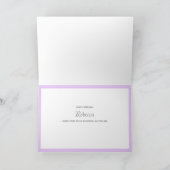 Jolie carte d'anniversaire personnalisée Fleurs (Intérieur)