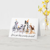 Jolie carte d'anniversaire pour la fête des chiens (Fleur jaune)