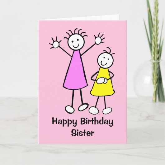 Jolie carte d'anniversaire pour les filles mignonn (Devant)