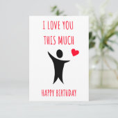 Jolie carte d'anniversaire pour lui et elle (Debout devant)