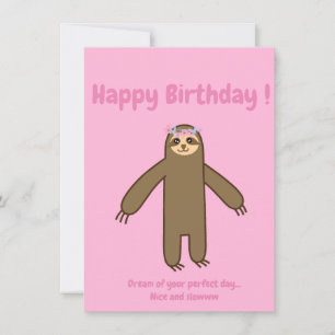Jolie carte d'anniversaire rose pâle