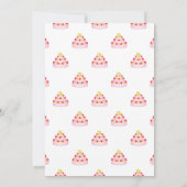 Jolie carte d'anniversaire rose princesse pour béb (Dos)