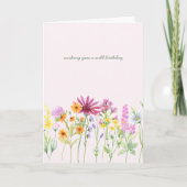 Jolie carte d'anniversaire sauvage Fleur sauvage (Devant)