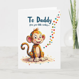 Jolie carte d'art de primate pour la fête des père
